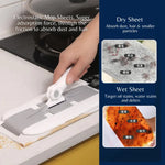 Sabca Clip-On Face Towel Mop Electrostatic Dust Removal Mop Disposable Face Paper Mop For Cleaner Wipes/Dry/Cloth