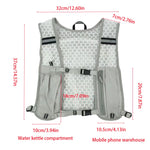 Reflective Lightweight Running Vest for Biking & Sports with Hydration Chest Pack Phone Storage Pocket Outdoor Gear