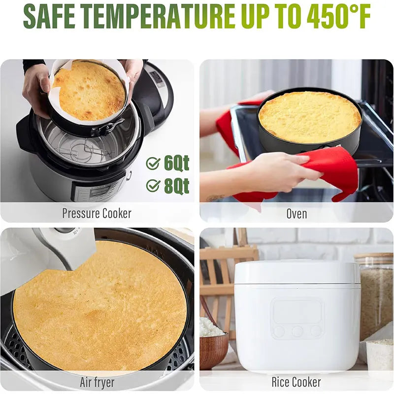 Bakemester 4/7/9/10 Inch Round Cake Mold Springform Pan Nonstick Leakproof Cheesecake Brownies Baking Pan with Removable BottomCake Tools