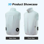 Lightweight Outdoor Cooling Vest - Men's 3-Speed 9-Blade Fan System for Camping, Fishing, Construction & Heat Relief