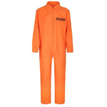 Adult Orange Prisoner Halloween Costume – Unisex Carnival Cosplay Jumpsuit