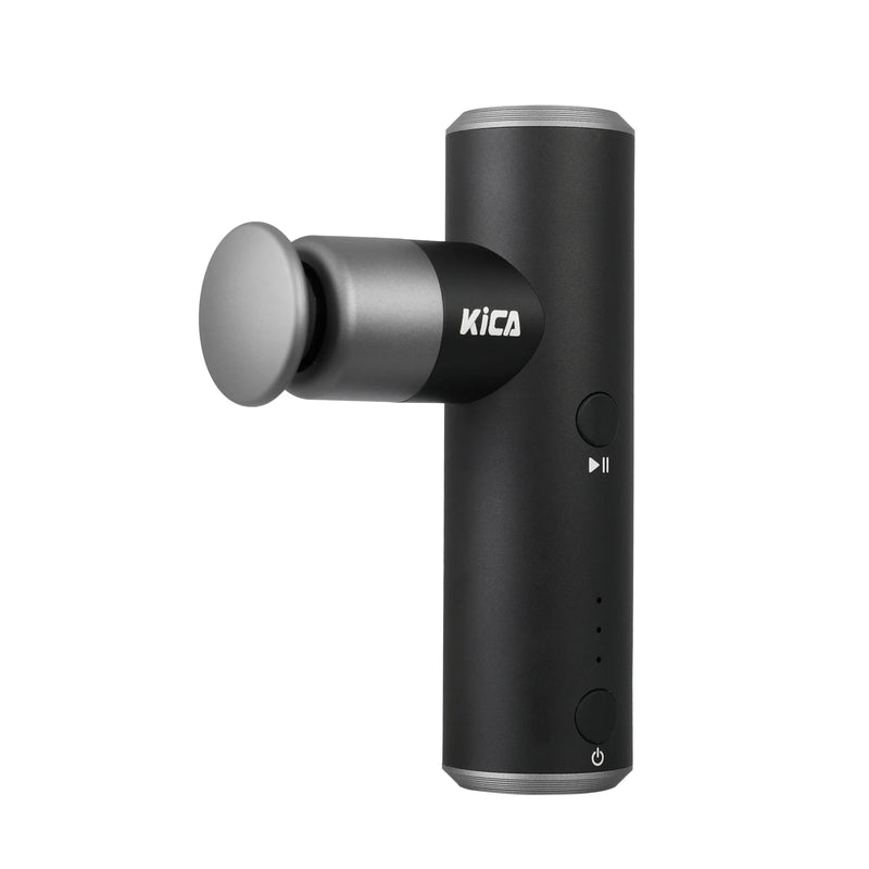 KiCA Mini 2 Fascia Gun 4 Gear Aluminum Portable 3000rpm Deep High Speed 3 Massage Heads Gun for Sport, 195g