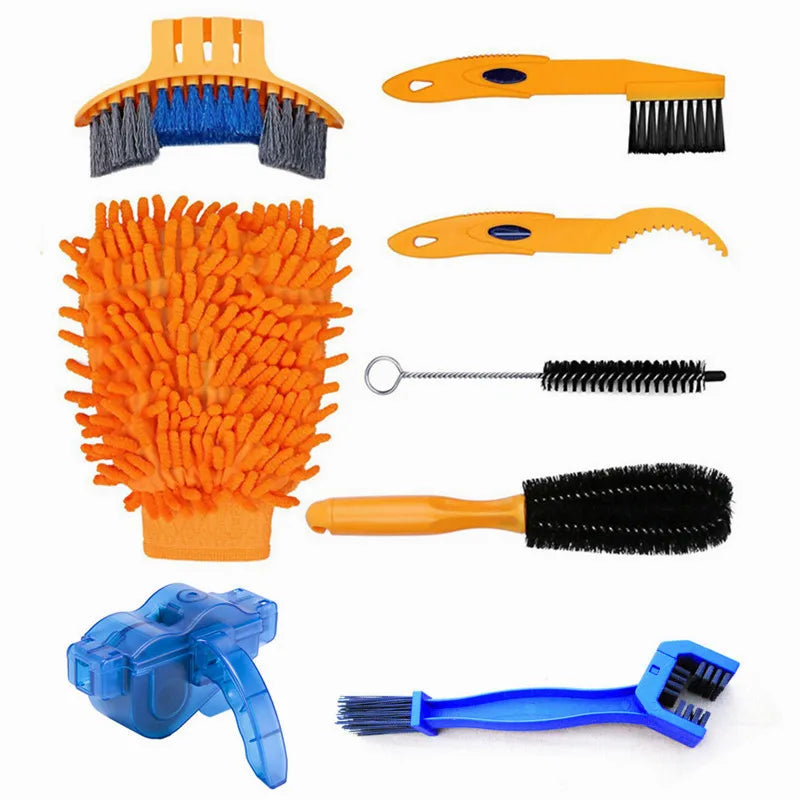 Chain Cleaner Portable Cycling Cleaning Kit Bicycle Scrubber Brushes Set Bike Wash Repair Tool for Mountain Road Motorcycle
