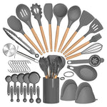 MasterBro 36pcs silicone utensil cooking set with holder