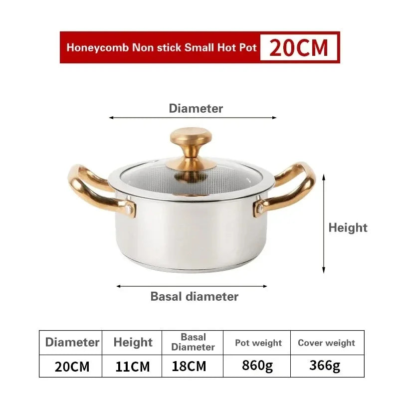 east Essentials Stock 3, Stock Pot Honeycomb Non-stick Pot with lid