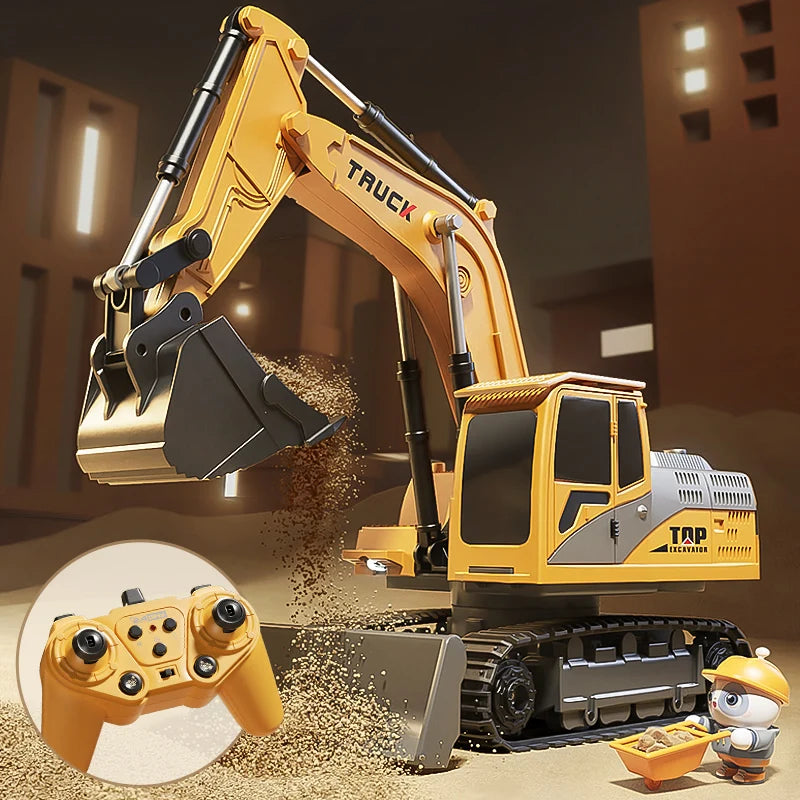 east Toys Remote Control Excavator, Dump Truck, Bulldozer