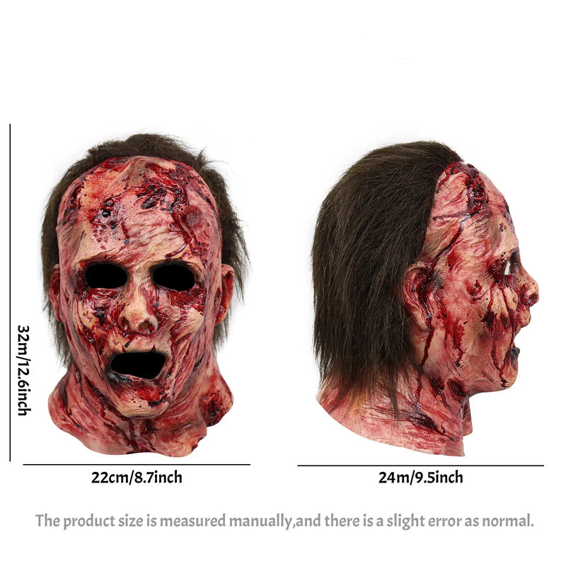 Scary Silicone Clown Mask – Creepy Halloween Party Costume Mask, Horror Carnival Headgear, Funny & Frightening Face Cover