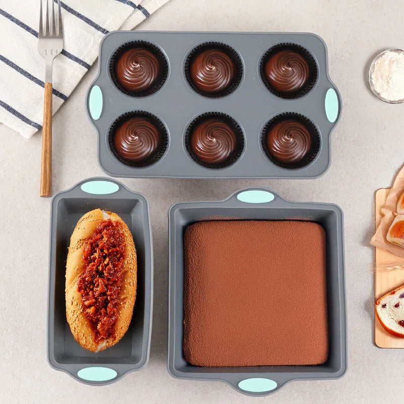 east Essentials High-temperature resistant silicone cake Mold, chiffon cookie, toast muffin cup, non-stick cake Mold, baking Mold