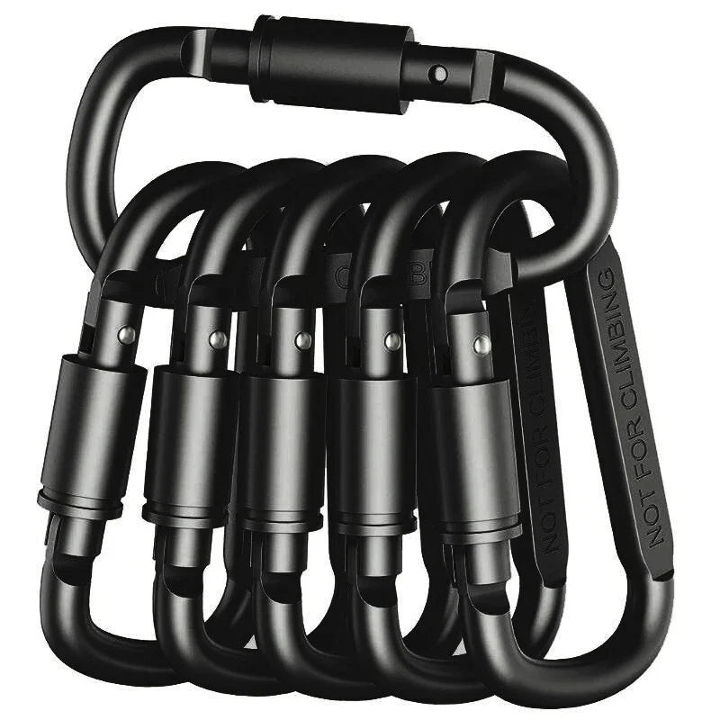 Carabiner Clips Hooks Heavy Duty Spring Snap Swing Screw Lock