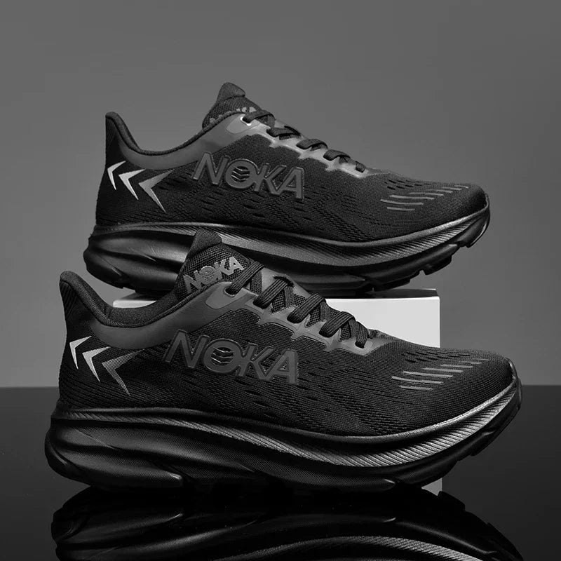 Men's Running Shoes Jogging Breathable Mesh Cushioning Non-Slip Outdoor Luxury Shoes Couple Trainer Race Sneakers Off-road Shoes