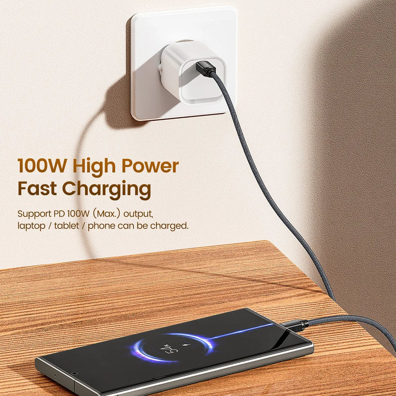 Toocki PD100W Fast Charging Cable USB C To C