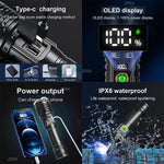 Gondiah Camping Powerful 2*300W LED Flashlight 8500000LM