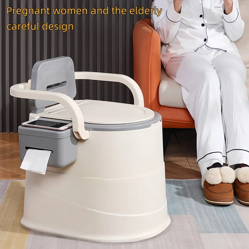 east Camping Portable Camping & Emergency Toilet with Lid – Grey