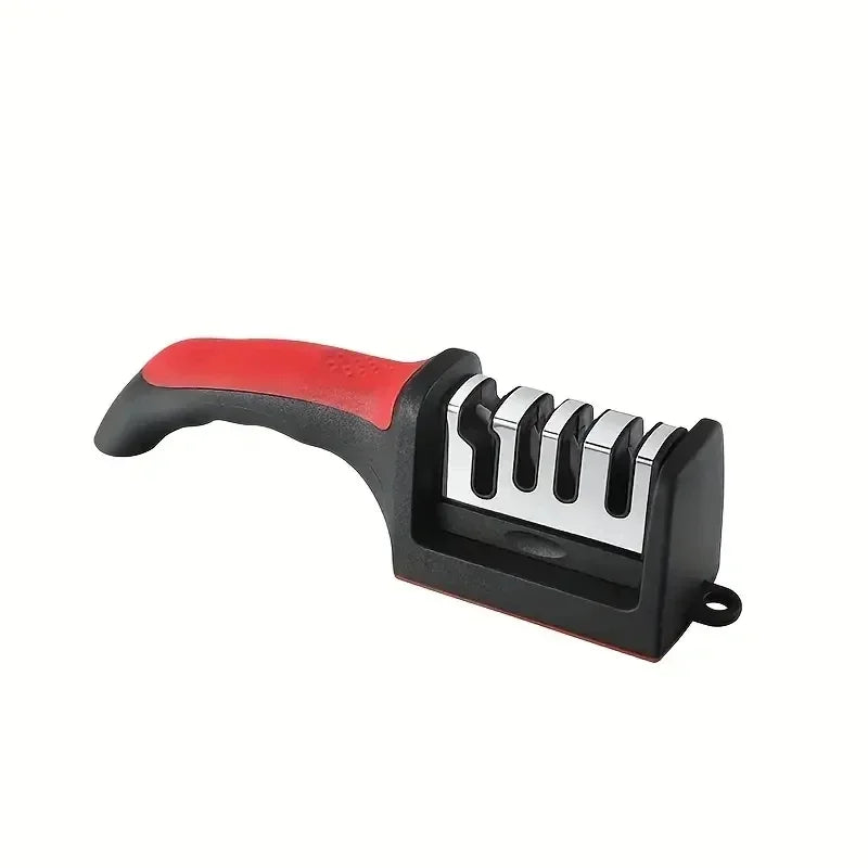 MasterBro 3-Segment Knife Sharpener Knife Sharpeners for Kitchen Knives Stainless Steel Three-Purpose Sharpening Stone for Kitchen Tools