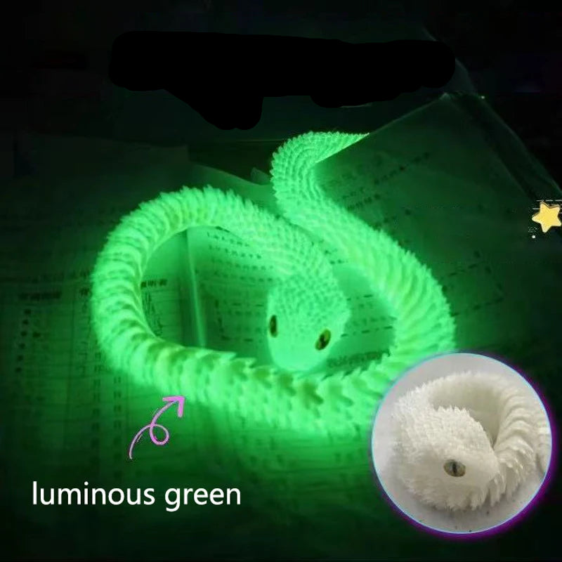 3D Printed Snake Realistic Snake Statue Movable Joint Fidget Toys