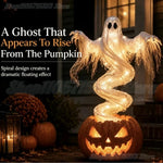 Swirling Ghost Pumpkin LED Yard Lamp – Halloween Outdoor Garden Floor Light & Spooky Pumpkin Decoration
