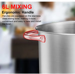 BioloMix Kitchen Food Stand Mixer, Blender, Quiet Motor, Cream Egg Whisk, Whip Dough Kneader, 6-Speed, 1200 W, 6 L