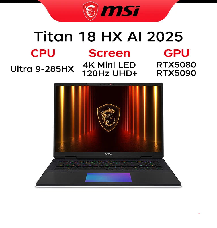 MSI Titan 18 HX AI Gaming Laptop 18 Inch
