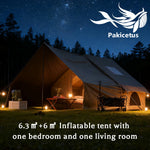 Pakicetus Large Inflatable camping tent 4-8 people with windows portable water-resistant camping tent