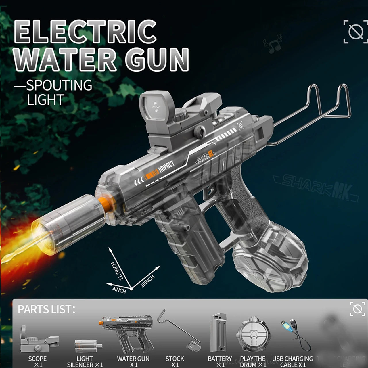 M416 Water Toy Gun Electric Pistol Shooting Toy Full Automatic