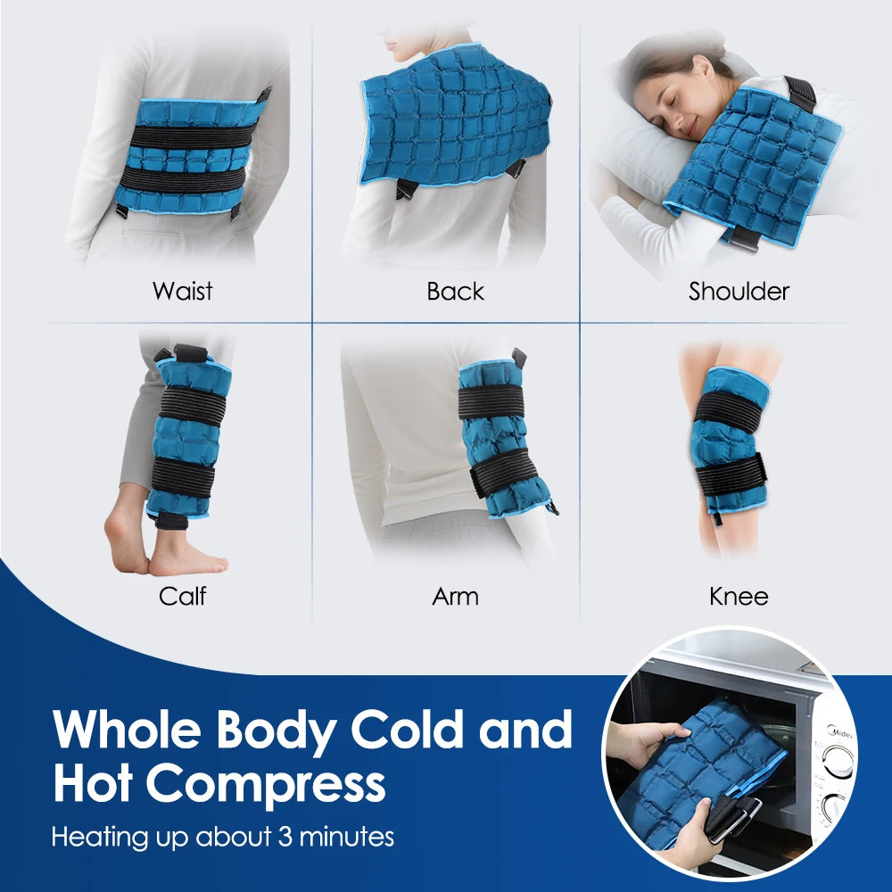 Large Ice Pack For Back/Waist/Knee/Shoulder Reusable Hot And Cold Compress Gel Pad Sports Injury Care Swelling Bruise Ice Wrap