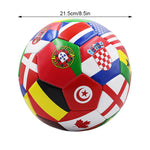 National Flag Printed Football Size 5 Official Match Soccer Ball PVC 2.7mm Thickened Team Training Ball for Outdoor Sports