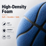 Silent Basketball Hoop Set, Indoor Foam Basketball with Mini Hoop, No Noise Training Ball for Home, Apartment & Kids Practice