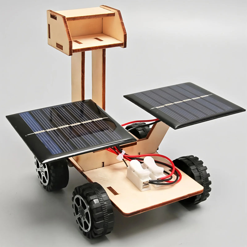 Solar Car Lunar Exploration Vehicle Children's Diy Hand-Assembled Model