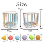 Baby Montessori Shape Sorter Cube, Colourful Blocks Sorting Game