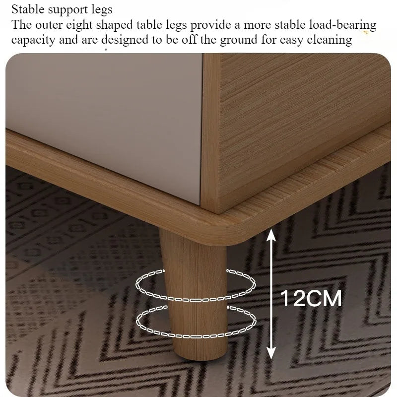 east Home Coffee table living room household modern simple coffee table small apartment solid wood leg tea table tea table square