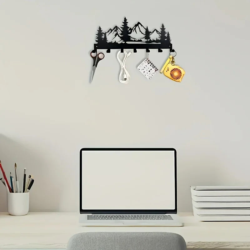 Home4Home Metal Forest Key Hook - Wall-Mounted, Easy to Install, Ideal for Towels, Hats & Wallets, Bathroom Decor Storage