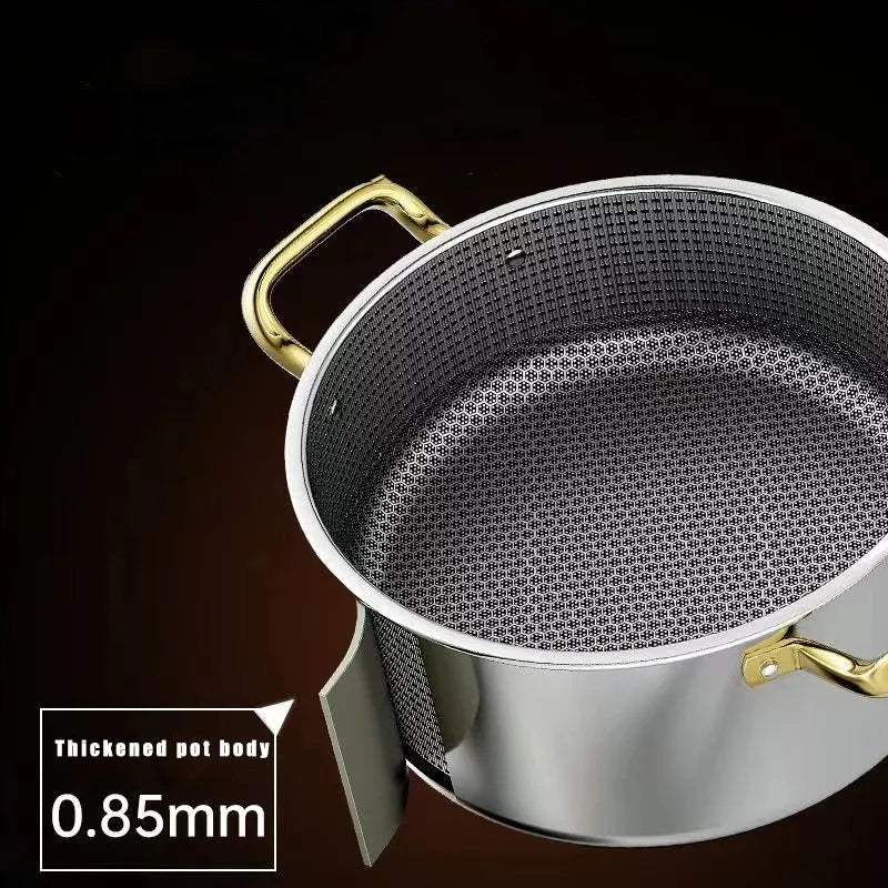 east Essentials Stock 3, Stock Pot Honeycomb Non-stick Pot with lid