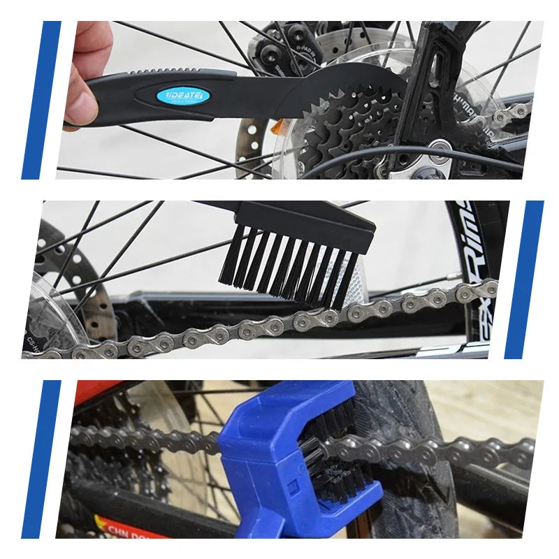 Chain Cleaner Portable Cycling Cleaning Kit Bicycle Scrubber Brushes Set Bike Wash Repair Tool for Mountain Road Motorcycle