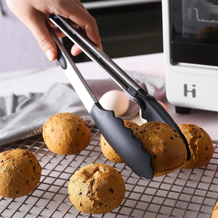 east Essentials Kitchen Tongs Silicone Food Tongs Non Stick Cooking Serving Tongs For BBQ Salad Steak Pasta Spaghetti Noodles