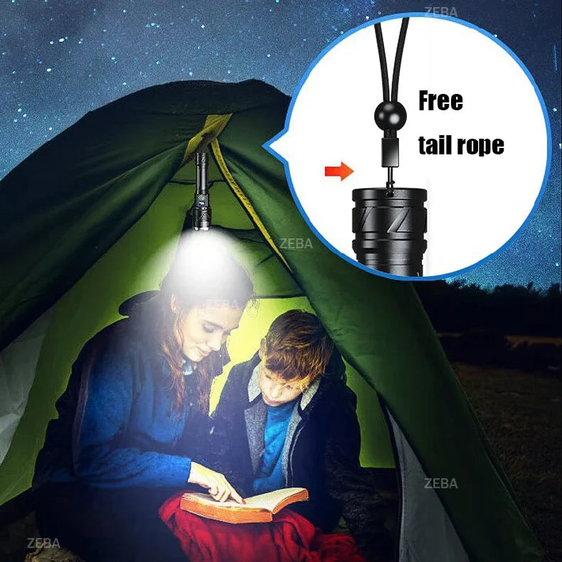 Gondiah Camping Powerful 2*300W LED Flashlight 8500000LM