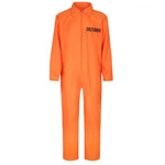 Adult Orange Prisoner Halloween Costume – Unisex Carnival Cosplay Jumpsuit