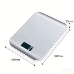 east Essentials Digital Kitchen Scale 10/5kg-1g LED Display Stainless Steel Panel Electronic Scales for Home Food Snacks Weighing Baking Tools