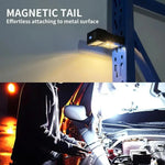Clip-On Mini Portable LED Flashlight with Side COB Light Magnetic Tail USB Rechargeable