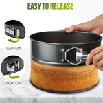 Bakemester 4/7/9/10 Inch Round Cake Mold Springform Pan Nonstick Leakproof Cheesecake Brownies Baking Pan with Removable BottomCake Tools
