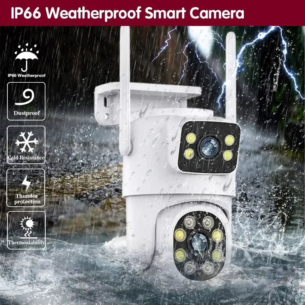 8MP Dual Lens Tuya Wifi Security Camera