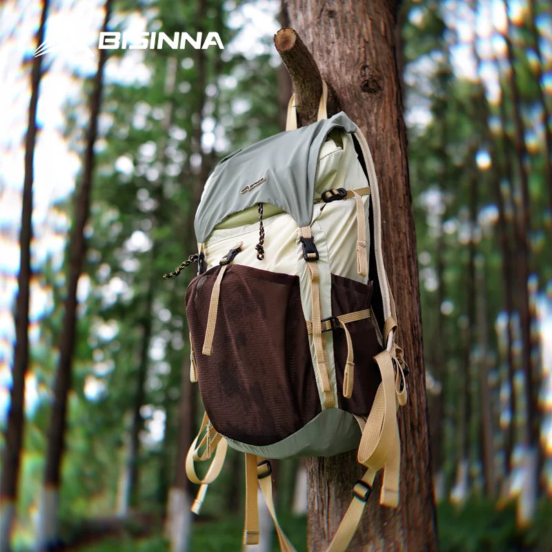 BISINNA Camping Backpack, Hiking Portable Ultralight Waterproof Nylon Bag 22L