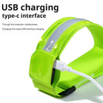 Night Running Armband LED Light Outdoor Sports USB Rechargeable Safety Belt Arm Leg Warning Wristband Cycling Bike Bicycle Light