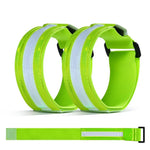 Night Running Armband LED Light Outdoor Sports USB Rechargeable Safety Belt Arm Leg Warning Wristband Cycling Bike Bicycle Light