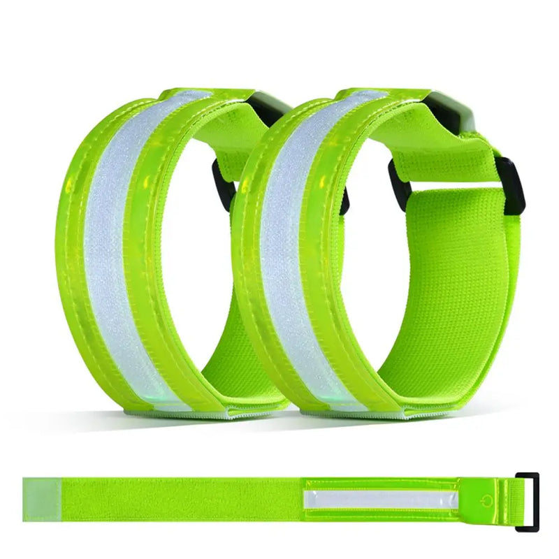 Night Running Armband LED Light Outdoor Sports USB Rechargeable Safety Belt Arm Leg Warning Wristband Cycling Bike Bicycle Light