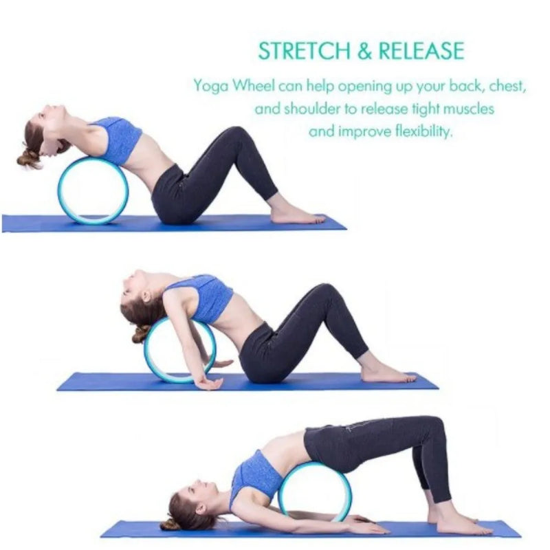 New Muscle Massage Yoga Wheel Back Training Waist Training Fitness Circle Training Tool Multi-Functional Pilates Ring Home Gym