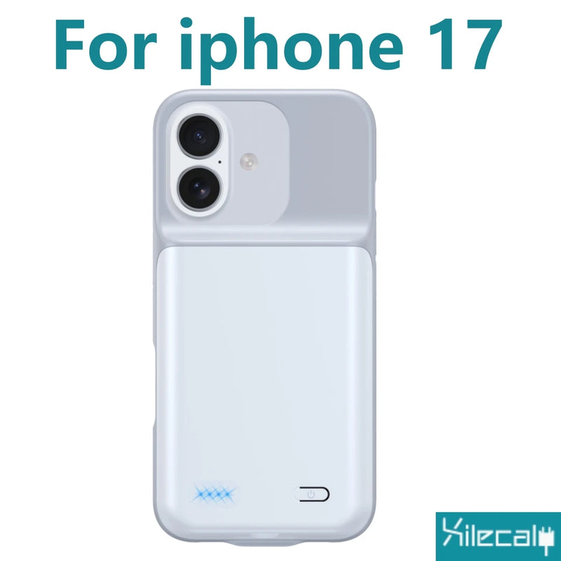 Xilecaly Smart Battery Charger Case For iPhone, Battery Pack Power Bank External Charging Cover For iPhone