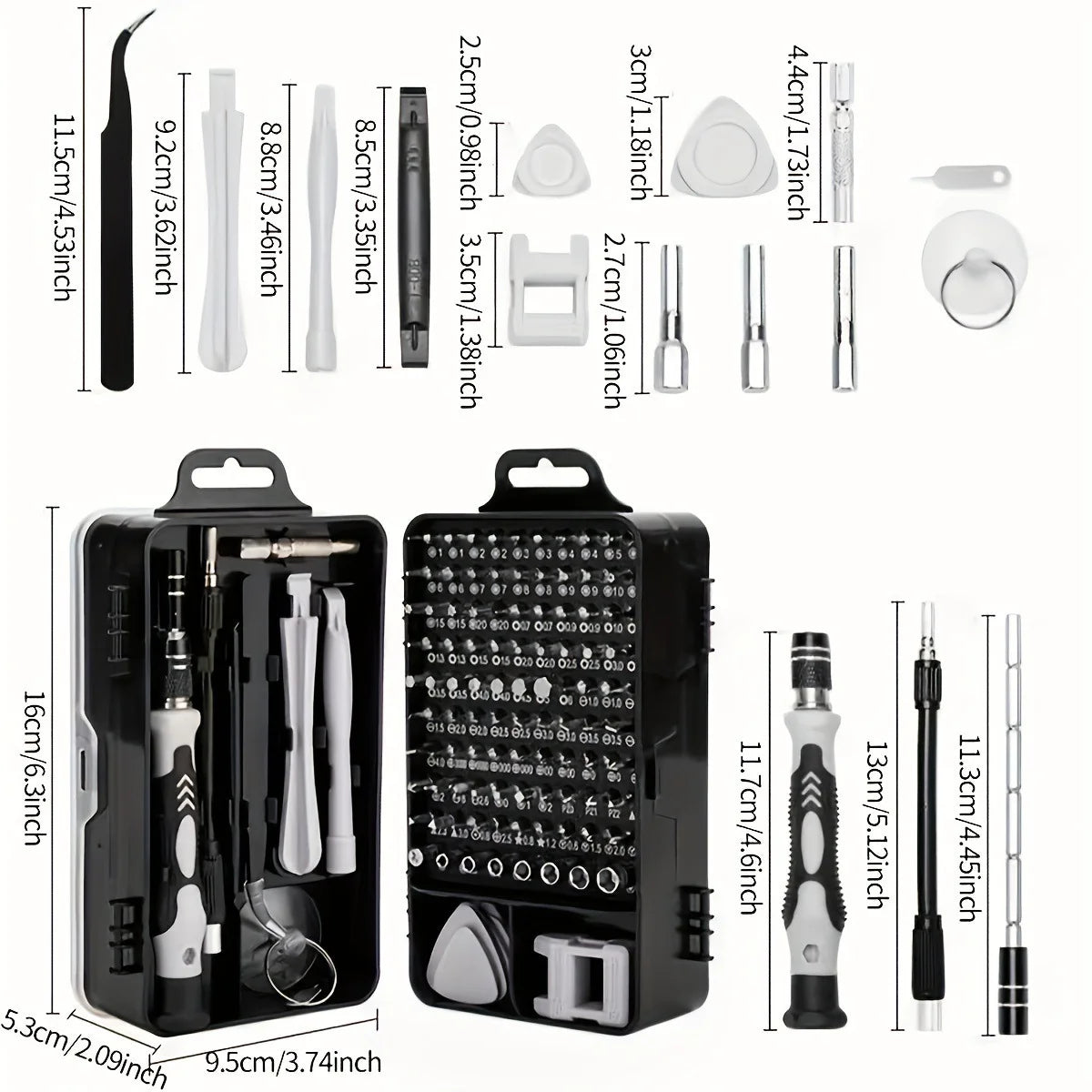 115-in-1 Small Screwdriver Set, Professional Repair Tool Kit for Phone, Computer, Watch, Console, Eyeglass and Electronic. Best for Fathers Days