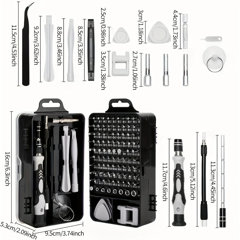 115-in-1 Small Screwdriver Set, Professional Repair Tool Kit for Phone, Computer, Watch, Console, Eyeglass and Electronic. Best for Fathers Days