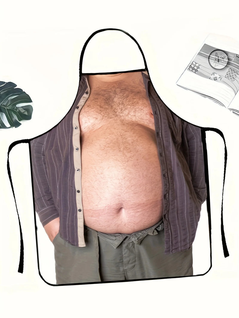 Men’s Funny Beer Belly Halloween Apron – Novelty Party Costume