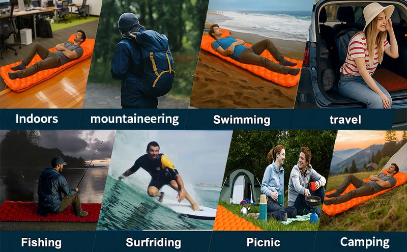 Inflatable Mattress Sleeping Pad Ultralight Camping Mat Air Mattress Camp mat for Hiking Tent Travel Backpacker